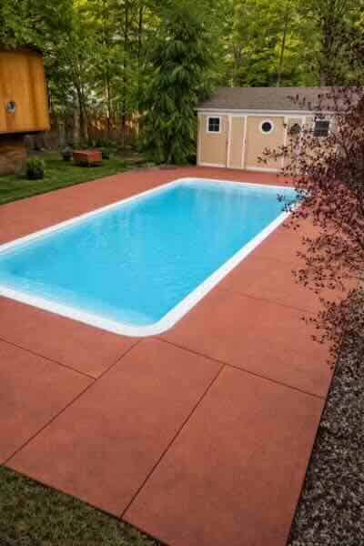 Pool Deck Concrete Stain in Westfield, Indiana