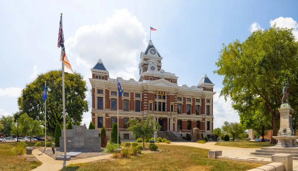 Downtown Franklin, Indiana and the Johnson County Courthouse — a community where curb appeal matters